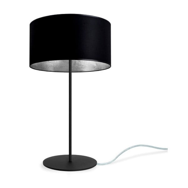 Černo-stříbrná stolní lampa Bulb Attack Tres