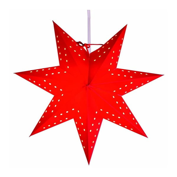 Závěsná svítící hvězda Bobo Red, 34 cm