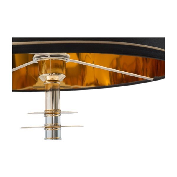 Černá stojací lampa s konstrukcí ve zlaté barvě Mauro Ferretti Terra-image-3