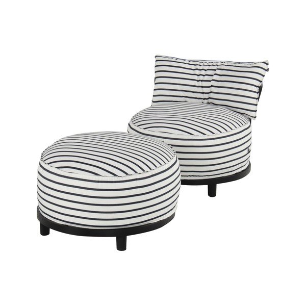 Sinine-valge polsterdatud aiatool Emma - Hartman-image-2