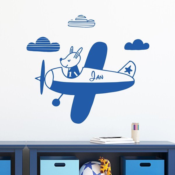 Nástěnná samolepka se jménem Ambiance Puppy On The Plane-image-1