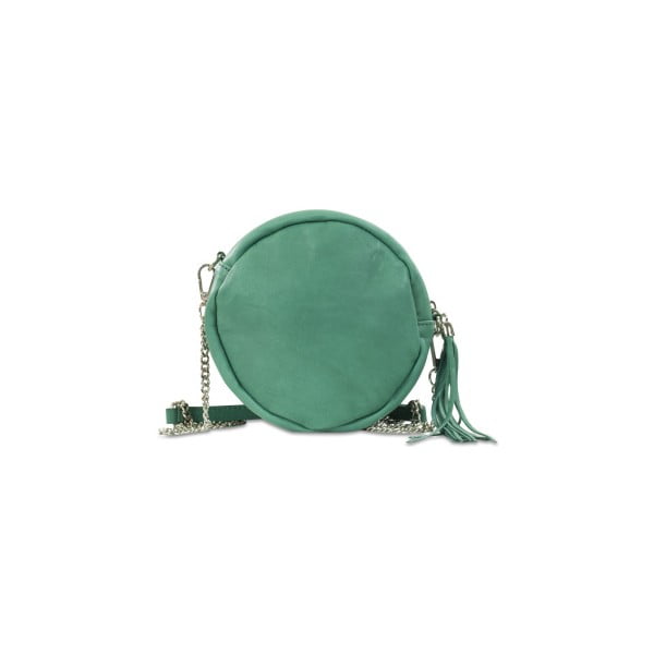 Zelená kožená kabelka Infinitif Prunelle