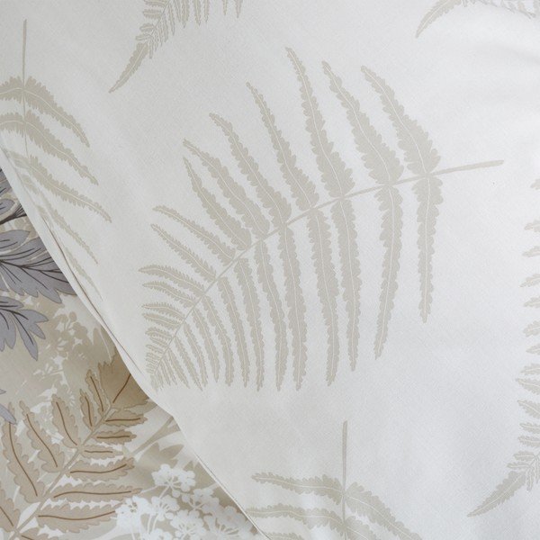 Beež ja kreemikas üheinimesevoodipesu 135x200 cm Floral Foliage - Catherine Lansfield-image-4