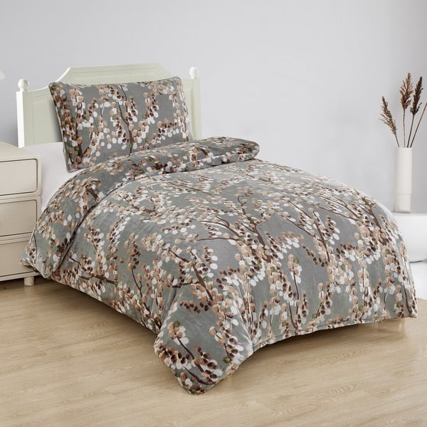 Hall üheinimese mikrofliisist voodipesu 140x200 cm Branches – My House