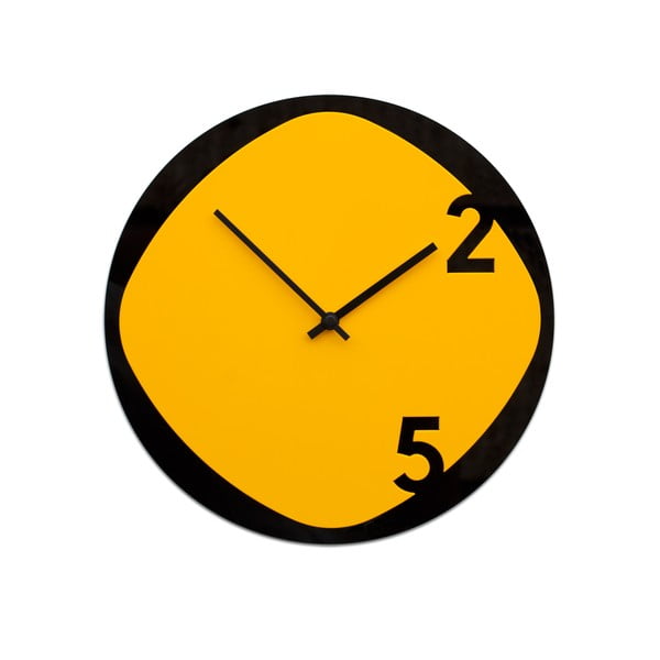 Hodiny Clock25 Yellow&Black