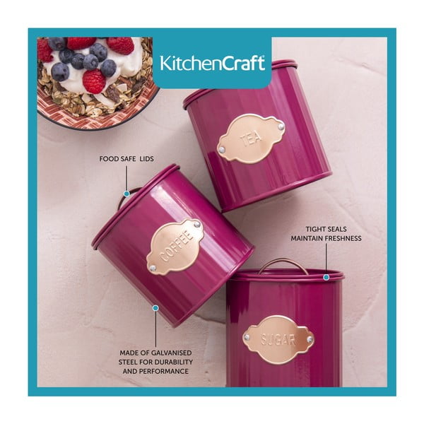 Punasest terasest toidupurgid 3 komplektis - Kitchen Craft-image-3