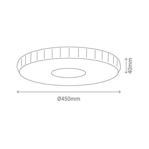 Kruhové stropní svítidlo SULION Stern, ø 45 cm-image-1
