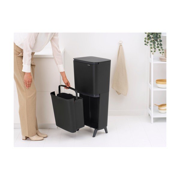 Tumehall plastprügikast 20+25 l sorteeritud jäätmete jaoks SortUp Recycle Hi - Brabantia-image-2