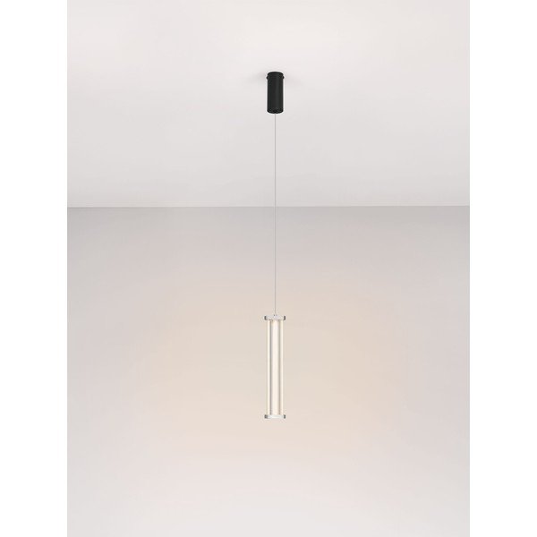 Matt must/matt hõbedane metallist LED-rippvalgusti akrüülklaasist varjuga, ø 6 cm Pheme - Nova Luce-image-4