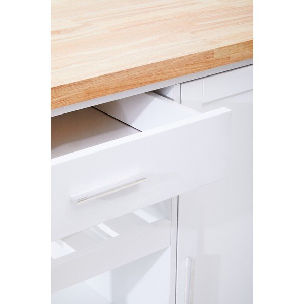 Kummipuust serveerimislaud ratastel 48x105 cm Frankfurt - Premier Housewares-image-2