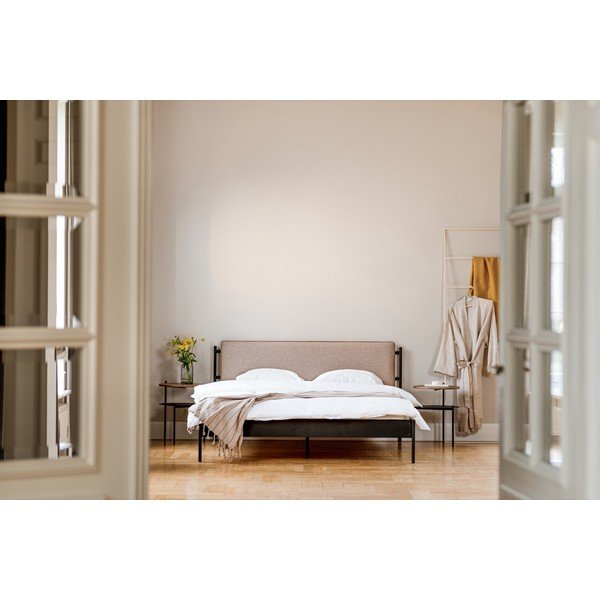 Must terasest polsterdatud kaheinimesevoodi liistudest raamiga 160x200 cm Eton Basic - noo.ma-image-3