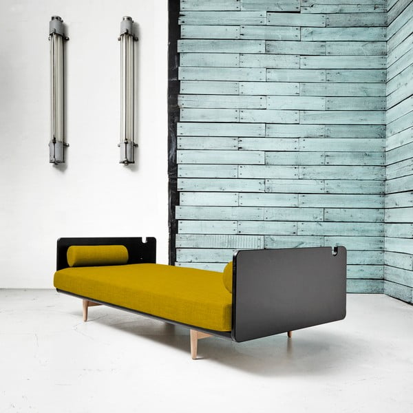 Variabilní pohovka Karup Deva Black/Raw Oak/Amarillo-image-1
