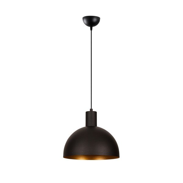 Must-kuldne rippvalgusti metallist varjuga ø 30 cm Sivani - Opviq lights-image-2