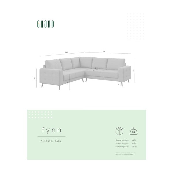 Tumesinine nurgadiivan (muutuv nurk) Fynn - Ghado-image-3