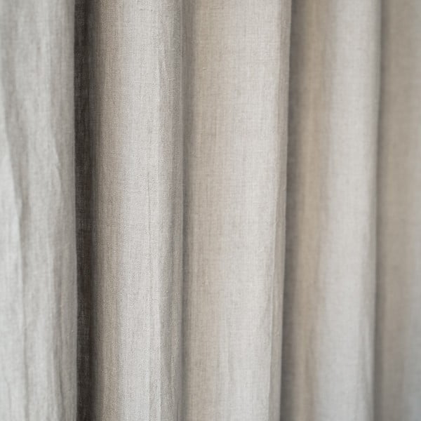 Beež linane tunneliga kardin 250 x 140 cm Night Time - Linen Tales-image-1