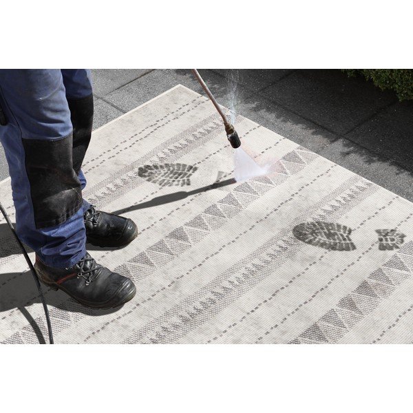 Hall ja kreemikas õuevaip , 80 x 350 cm Bahamas - NORTHRUGS-image-1