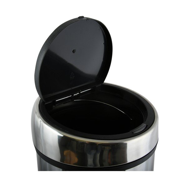 Läikiv hõbedane puutetundlik terasest prügikast 30 l - MSV-image-3