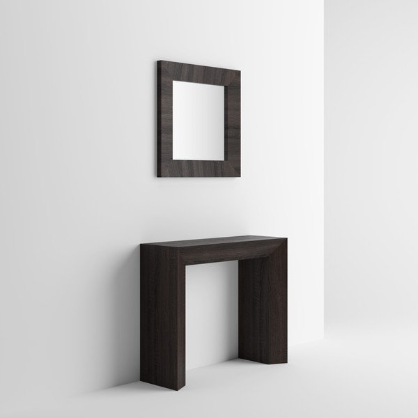 Zrcadlo v dekoru tmavého dubu MobiliFiver Giuditta, 65 x 65 cm-image-1