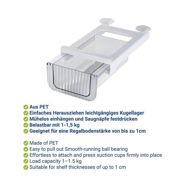 Plastikust külmkapi korraldaja 27x16 cm Kira - Wenko-image-2