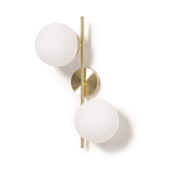 Valge-kuldne seinalamp ø 14 cm Mahala - Kave Home-image-3