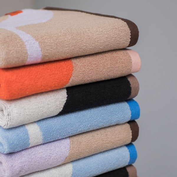 Oranž/helepruun rätikomplekt 2 tk orgaanilisest puuvillast 50x90 cm Nova Arte - Mette Ditmer Denmark-image-4