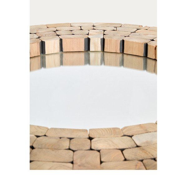 Puitraamiga seinapeegel ø 80 cm Eliptic - Kave Home-image-3