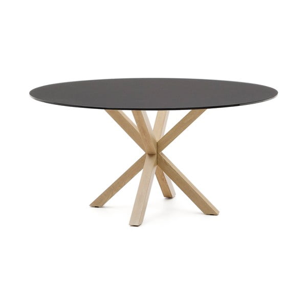 Ümmargune söögilaud klaasist pealispinnaga ø 150 cm Argo - Kave Home