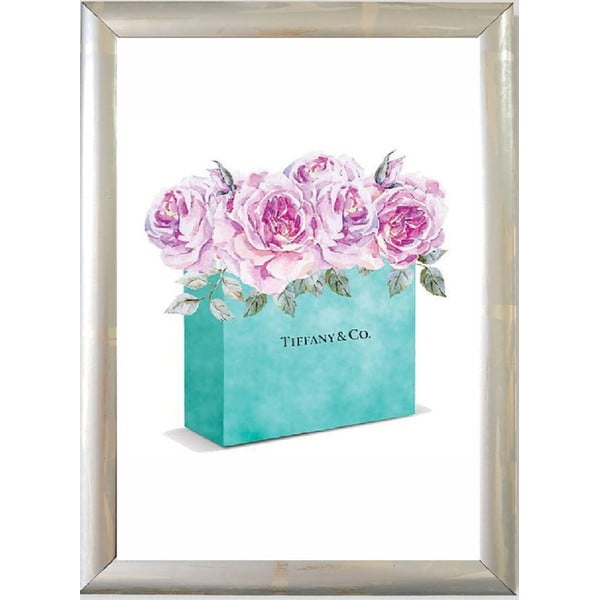 Plakat 20x30 cm Blue Pink Flower - Piacenza Art