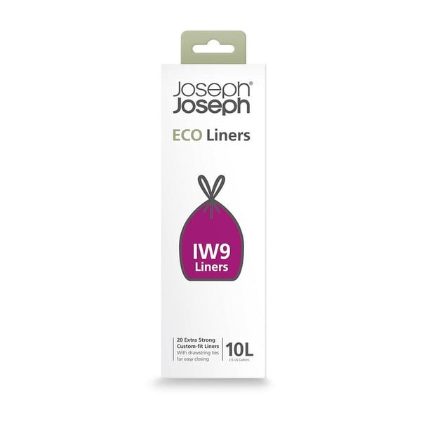 10 l prügikotid nööriga, 20 tk Eco Grey - Joseph Joseph