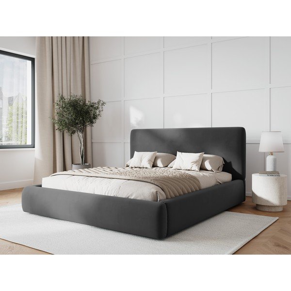 Tumehall polsterdatud kaheinimesevoodi koos voodipõhja ja panipaigaga 160x200cm Colonel - Cosmopolitan Design-image-1