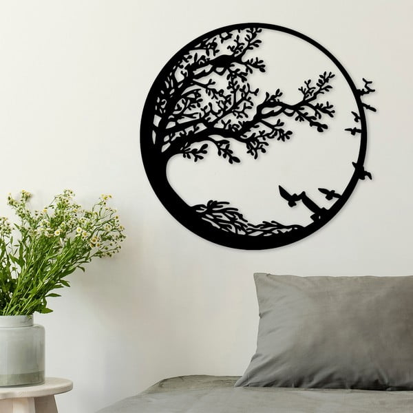 Metallist seinakaunistus 68x66 cm Tree - Wallity-image-3