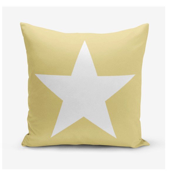 Kollane padjapüür Tähed, 45 x 45 cm - Minimalist Cushion Covers