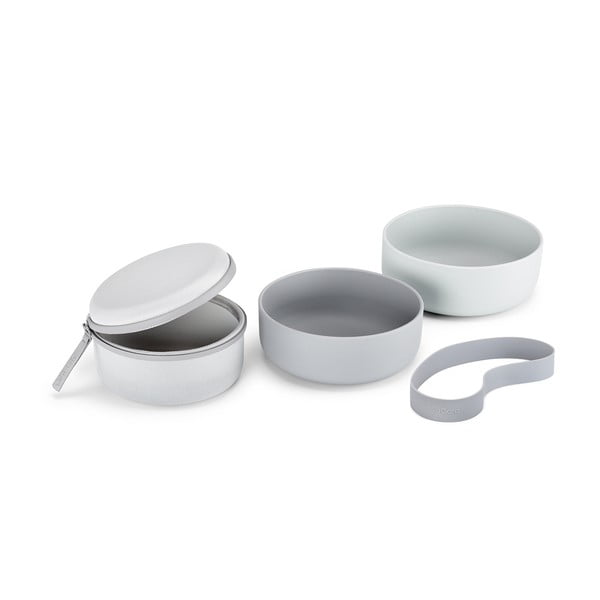 Silikoonist reisikausside komplekt koerale ø 19 cm Bento Concrete/Slate - MiaCara