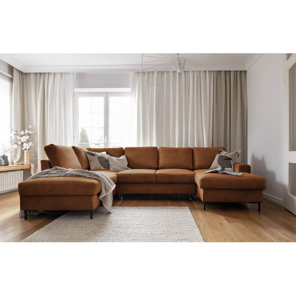 Pruun velvetist diivanvoodi (vasakus nurgas) Lofty Lilly - Miuform-image-4