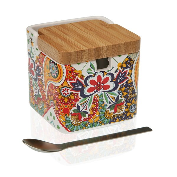 Bambusest kaane ja lusikaga suhkrupurk Giardino - Versa