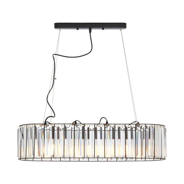 Metallist ripplamp klaasist varjuga Akiko - Premier Housewares-image-3