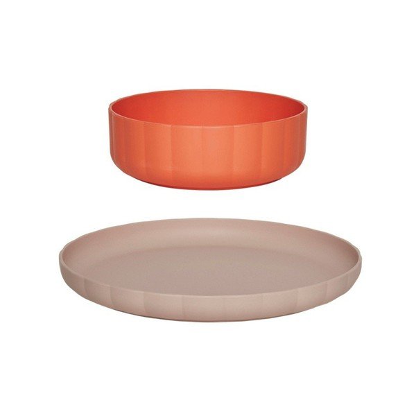 Plastikust laste õhtusöögikomplekt 2 tk Pullo - OYOY Mini