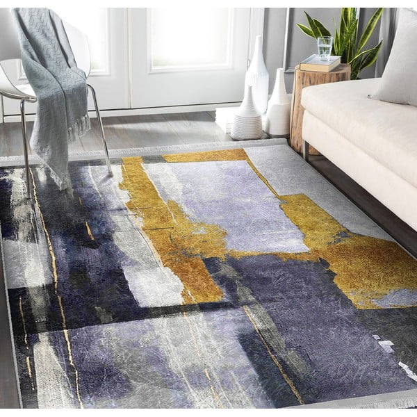 Kollane-tumesinine pestav vaip 160x230 cm Unique – Mila Home-image-2