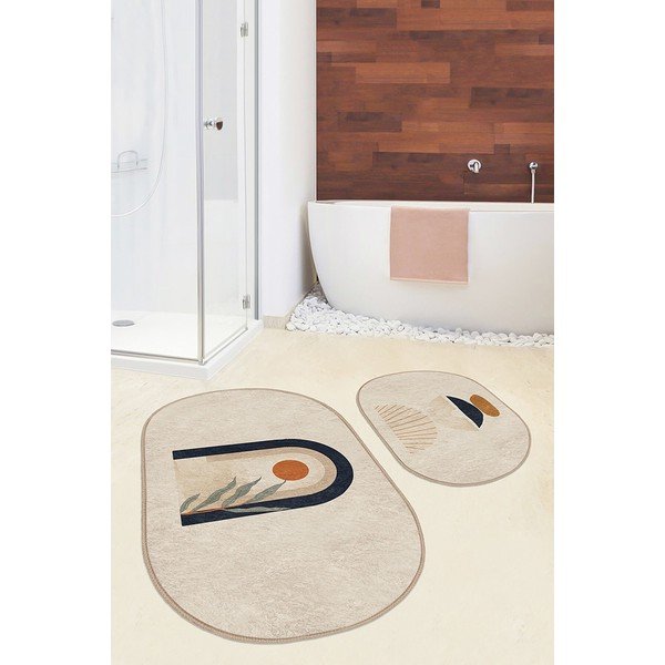 Beežid vannitoamatid 2tk komplektis 60x100 cm – Mila Home-image-1