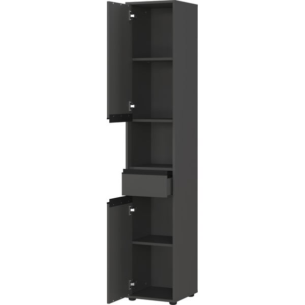 Must kõrge kitsas vannitoakapp 33x181 cm Lemont - Germania-image-3