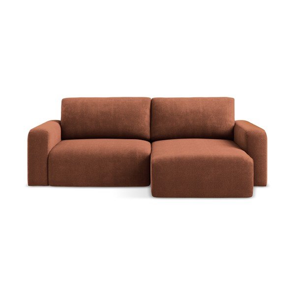 Šenilldiivanvoodi/panipaigaga nurgadiivan terrakota värvi (parem nurk/diivanvoodiga) Kona - Makamii