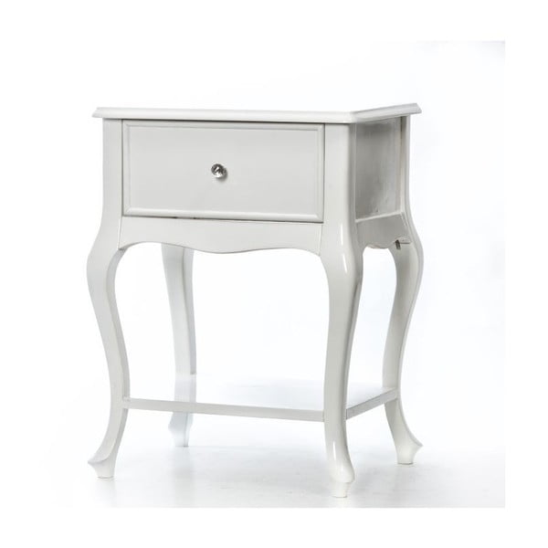 Odkládací stolek Purl White, 44x33x60 cm