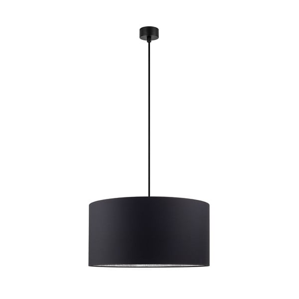 Must rippvalgusti hõbedase sisustusega , ⌀ 50 cm Mika - Sotto Luce