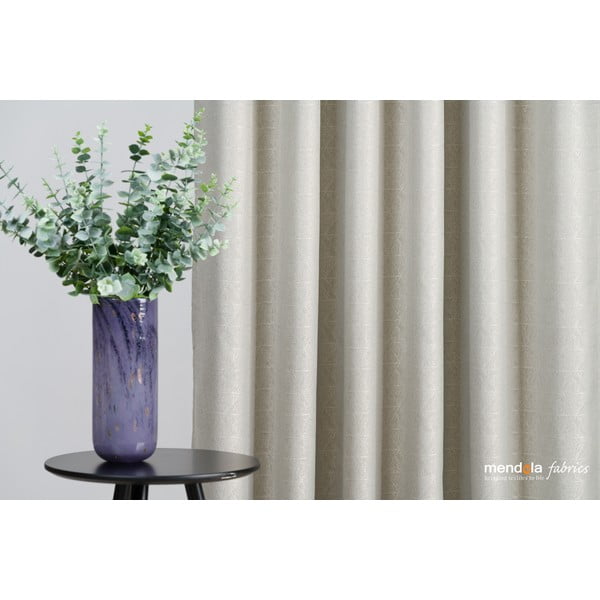 Beež kardin 140x260 cm Teorema - Mendola Fabrics-image-3