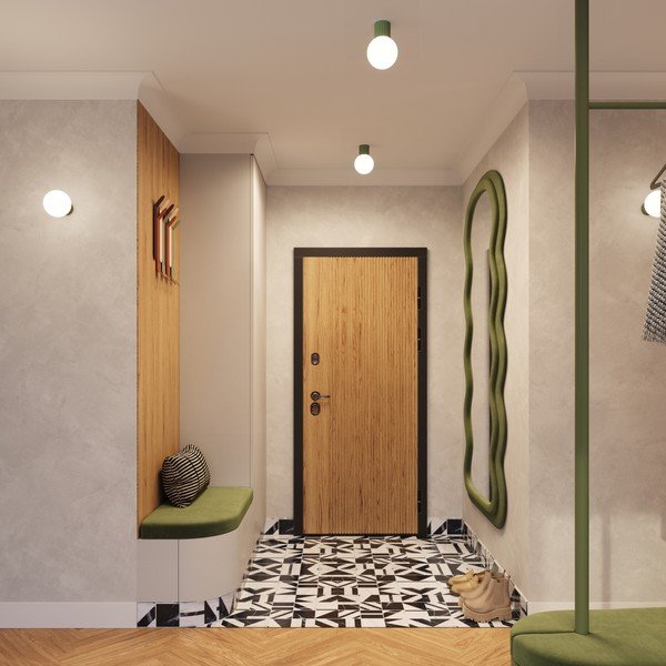 Roheline laevalgusti klaasist varjuga ø 12 cm Orbital - Sollux-image-3