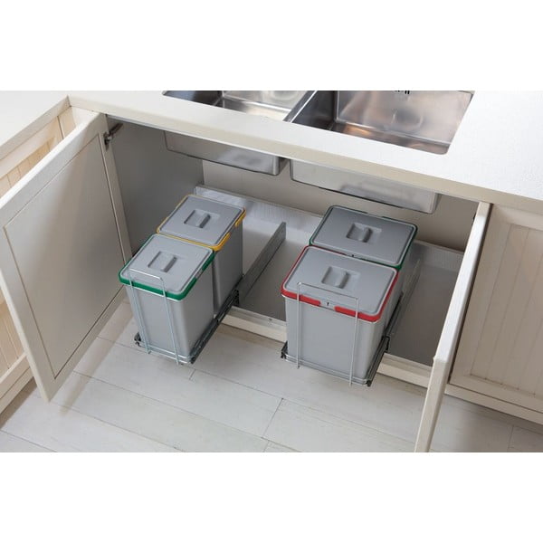 Plastikust prügikast sorteeritud jäätmete jaoks / sisseehitatud 40 l Ecofil - Elletipi-image-1