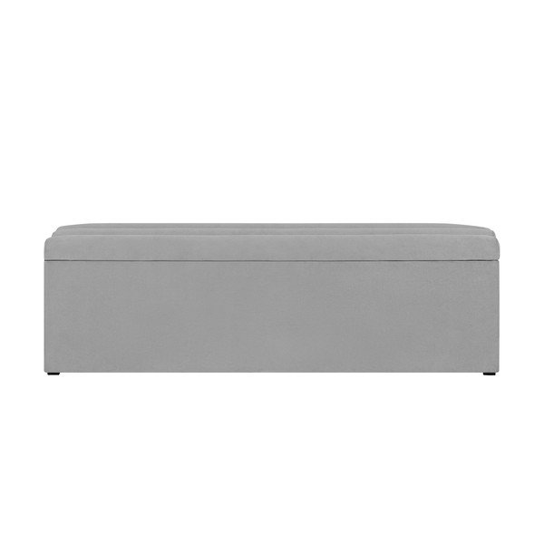 Světle šedý otoman s úložným prostorem Cosmopolitan Design LA, 180 x 47 cm-image-1