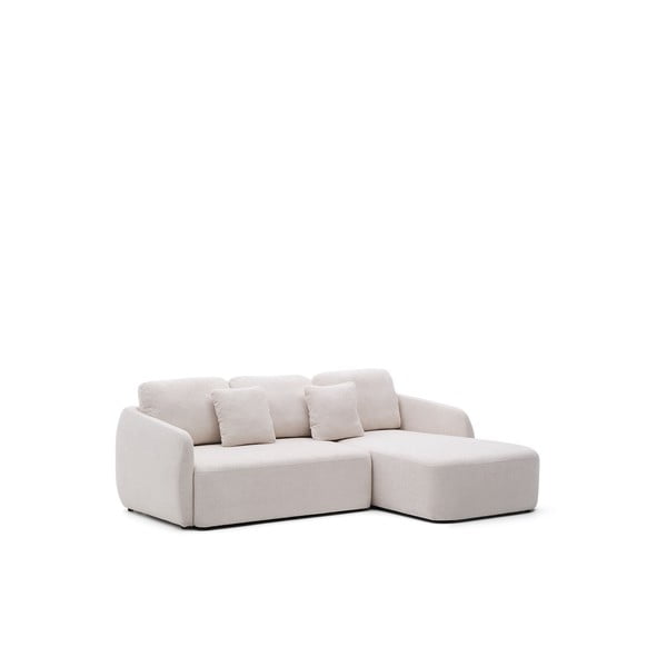 Kreem šenillist nurgadiivanvoodi (parem nurk) Laira - Kave Home-image-2