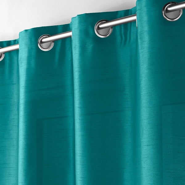 Sinine mikrosatiinist kardin 140x240 cm Shana - douceur d'intérieur-image-1