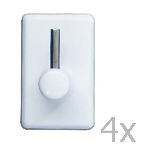 4 seinakonksu komplekt Kardinakonksud Valge - Wenko-image-1